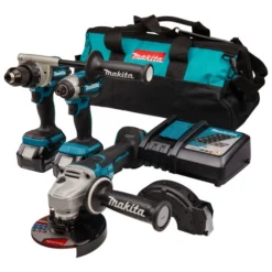 Makita DLX3156TX1 18 V Combiset Boren, (slag)schroeven En Slijpen
