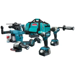Makita DLX4155TX1 18 V Combiset Voor Allround Tot Zwaar Boor-, Schroef- En Slijpwerk