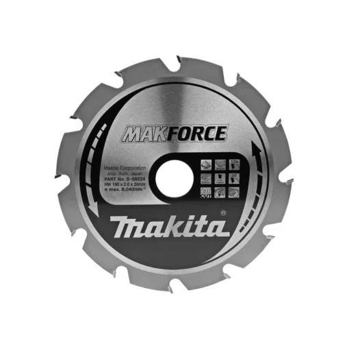 Makita B-08224 Zaagb Hout 190x30x2,0 12T 20g - Afbeelding 2