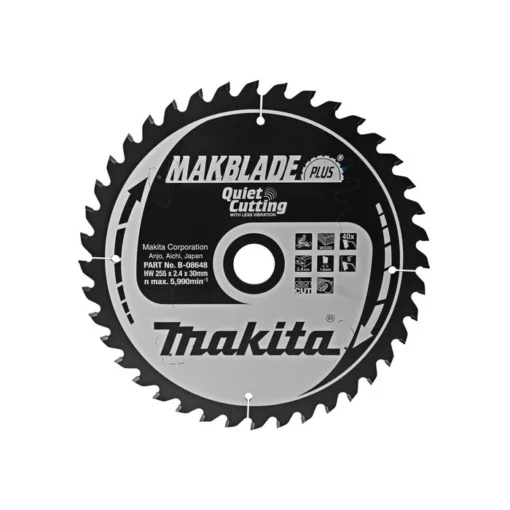 Makita B-08648 Zaagb Q+C 255x30x2,4 40T 5g - Afbeelding 2