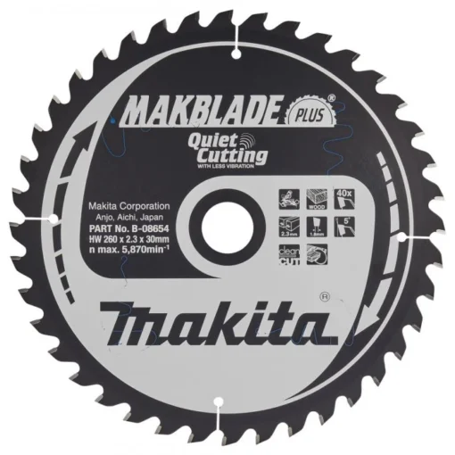 Makita B-08654 Afkortzaagblad Hout - Afbeelding 2