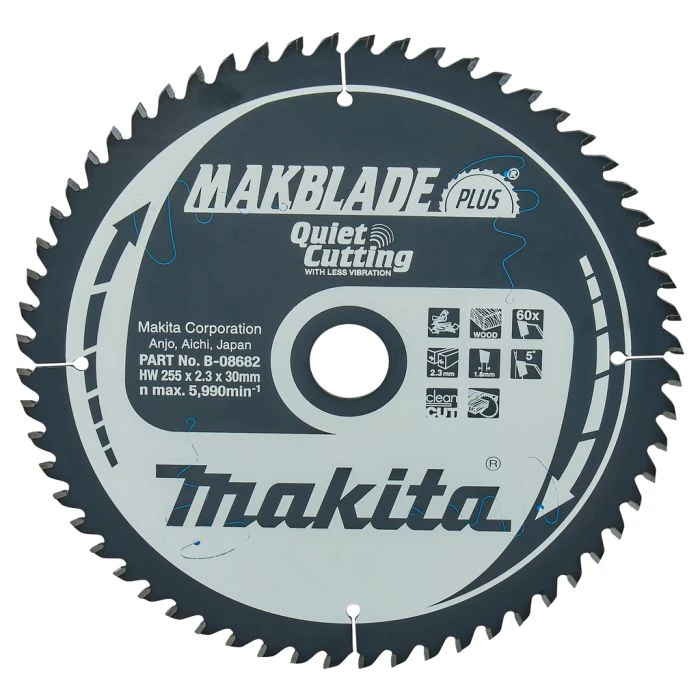 Makita B-08682 Zaagb Q+C 255x30x2,3 60T 5g - Afbeelding 6