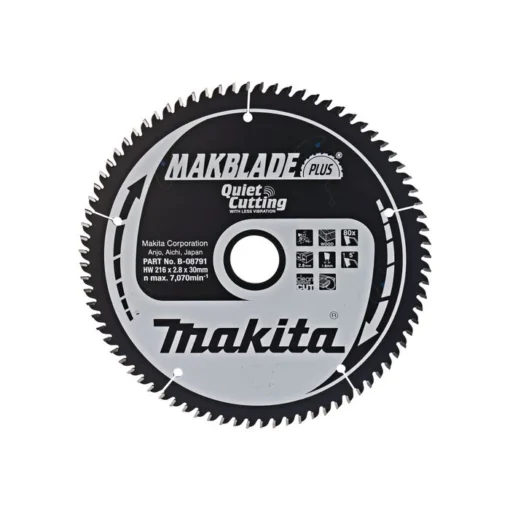 Makita B-08791 Zaagb Q+C 216x30x2,8 80T 5g - Afbeelding 2