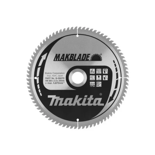 Makita B-09070 Zaagb Hout 260x30x2,3 80T 5g - Afbeelding 2