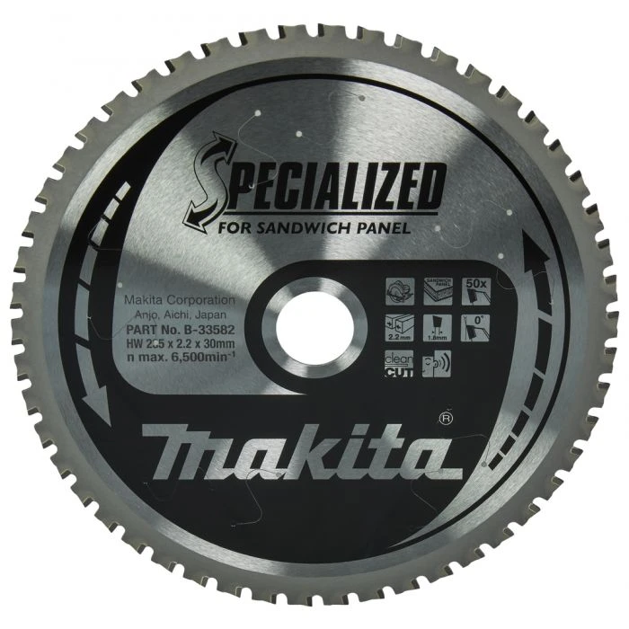Makita B-33582 Cirkelzaagblad Sandwichpaneel - Afbeelding 2