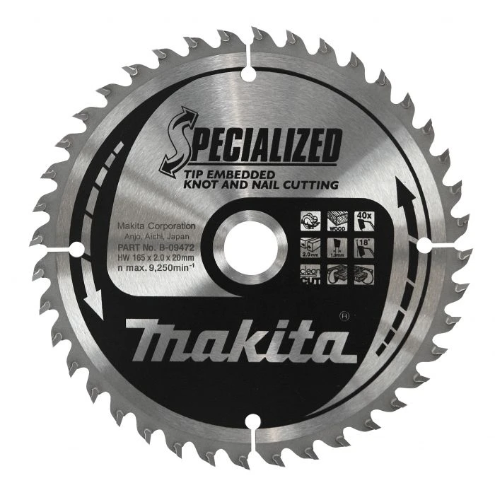 Makita B-40630 Afkortzaagblad Hout (noest/spijker) - Afbeelding 5