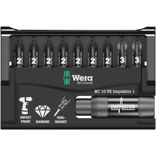 Wera BIT-CHECK 10 PZ IMPAKTOR 1, 10 -DELIG - Afbeelding 2