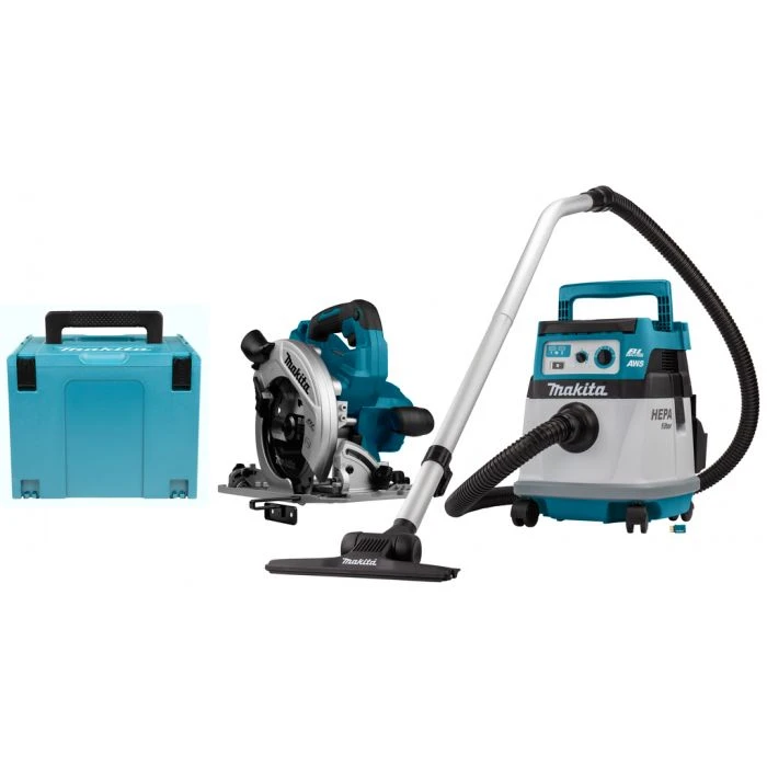 Makita DLX2382UX1 2x18 V AWS Combiset Voor Zagen (190mm) En Stofzuigen - Afbeelding 4