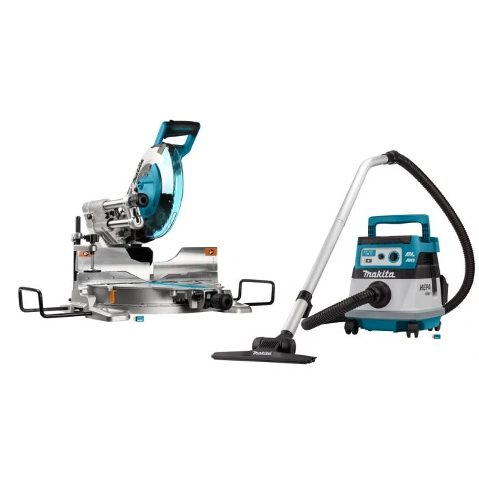 Makita DLX2386UX1 2x18 V AWS Combiset Voor Afkorten (260mm) En Stofzuigen - Afbeelding 2