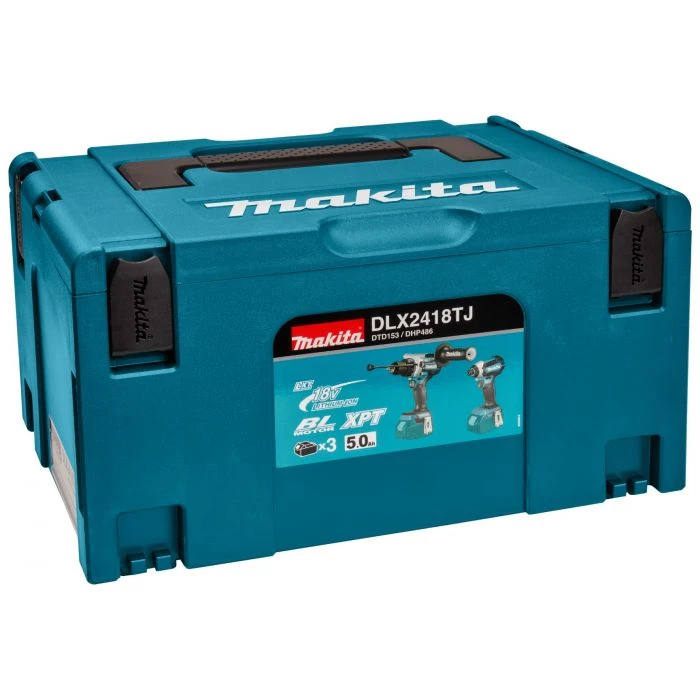 Makita DLX2418TJ 18 V Combiset Voor Zwaardere (klop)boor- En (slag)schroefklussen - Afbeelding 2